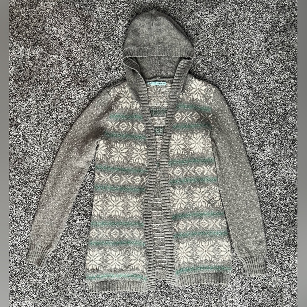 Super Soft Snowflake Cardigan with Hood